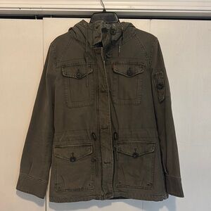 Women's Olive Green Hooded Jacket
